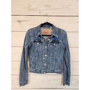 Levi Strauss & Co.‎ Women's Blue Long Sleeve Button Front Jean Jacket Size Small